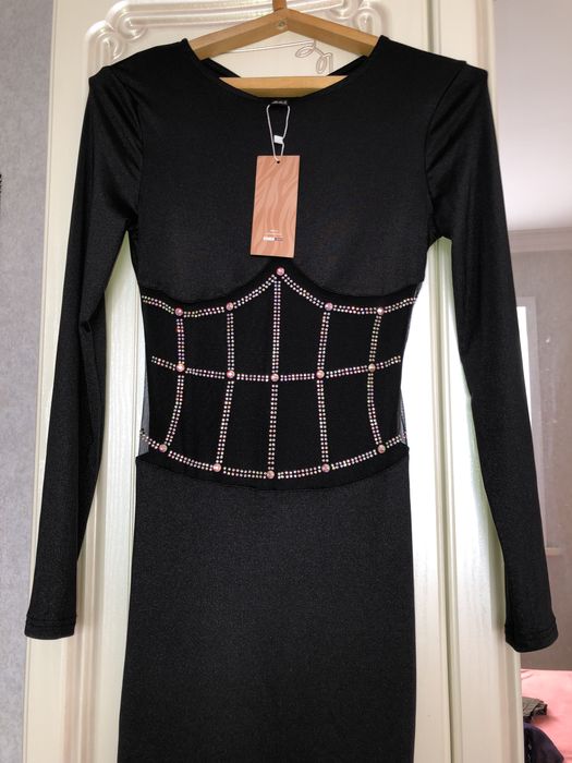 Платье с корсетом из страз