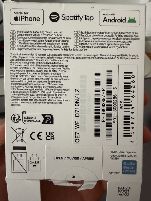 Casti wireless Sony WF C710N ANC