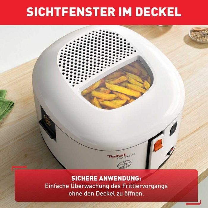 Фритюрник Tefal FF 1631 One Filtra, 1900W, 2.1 литра, Бял