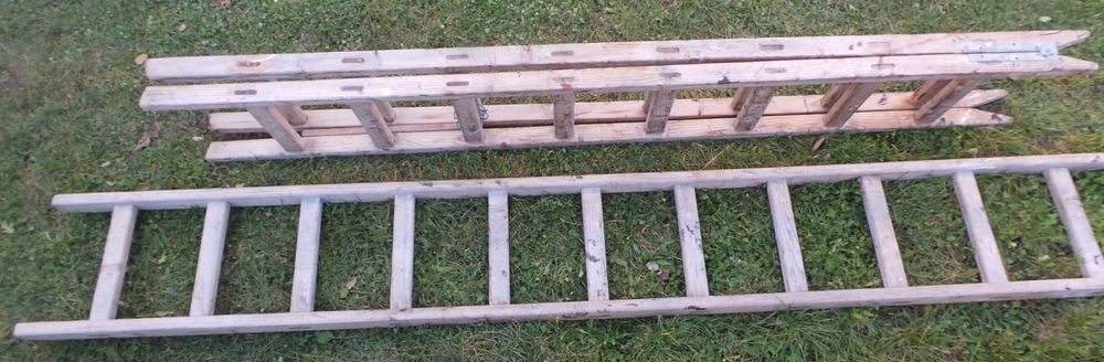 Set doua scari din lemn (simpla 1x11 trepte si dubla 2x8 trepte)