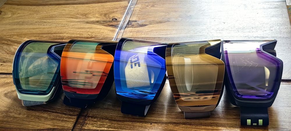 Ochelari heliomati lentilă colorata ski snowboard enduro atv