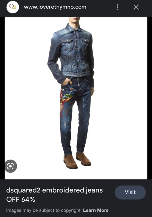 Дънки Dsquared2 Bird detail