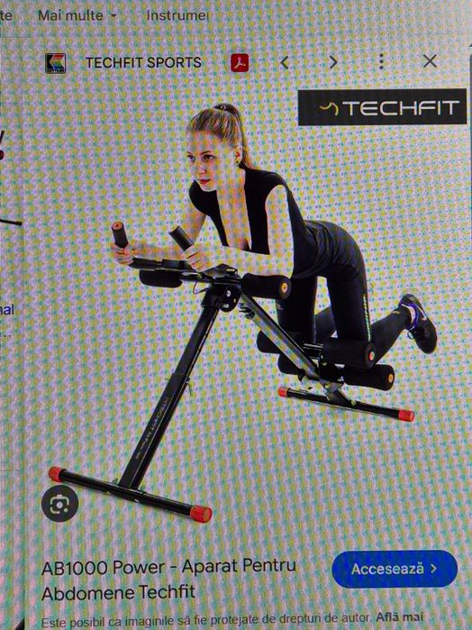 Aparat fitness pentru exerciții abdominale Techfit AB Power 1000