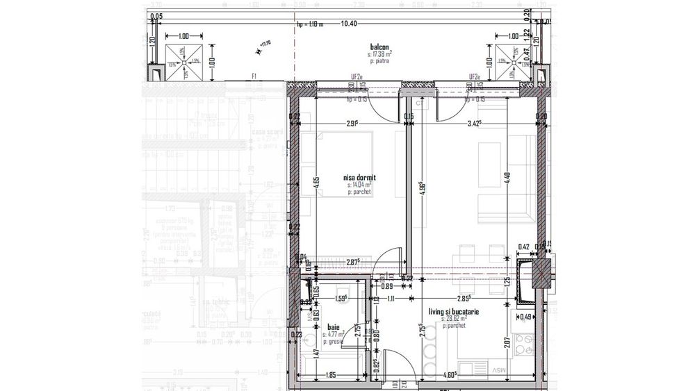 Apartament cu 2 camere – Complex Wings, Open Space, Finisat la Cheie
