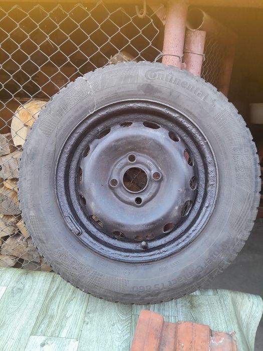 Set anvelope Continental 155/80 r13 cu jante de dacia, opel (4x100)
