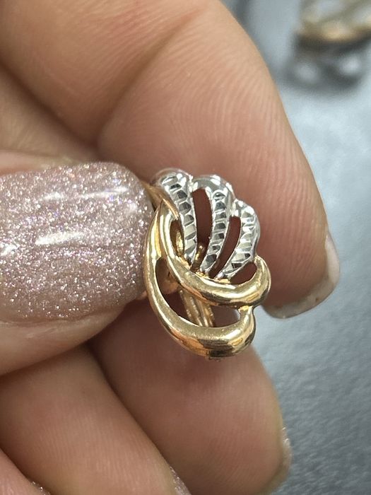 Серьги  красное золото 585