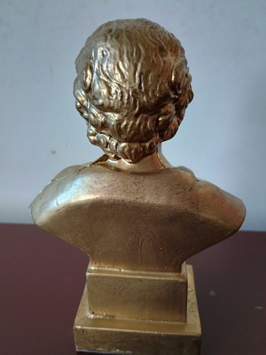 Метална скулптура, статуетка, бюст бронз мед на велик древногрък