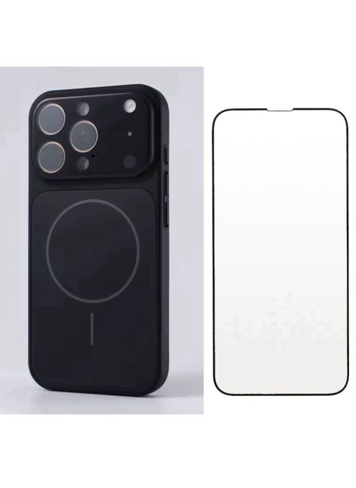 Husa Magsafe Glass + Folie Sticla Curbata Iphone 16/16 PRO/16 PRO MAX