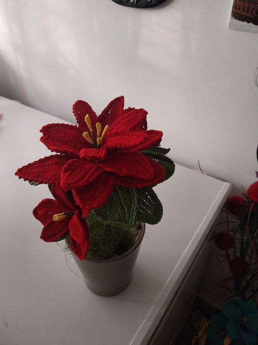 Vand flori crosetate