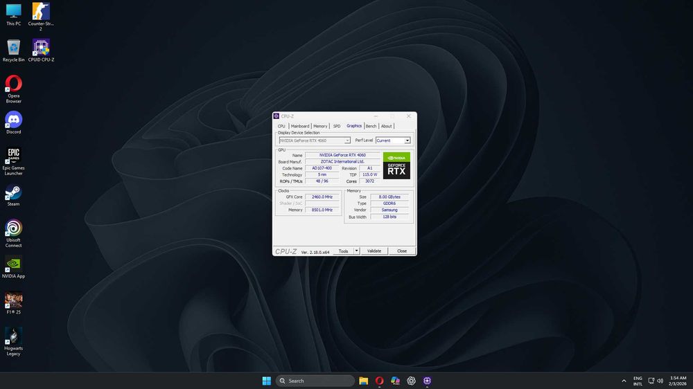 PC Gaming Ryzen 5 5600X / RTX 4060 8GB / 32GB RAM 3600 + Monitor 165Hz