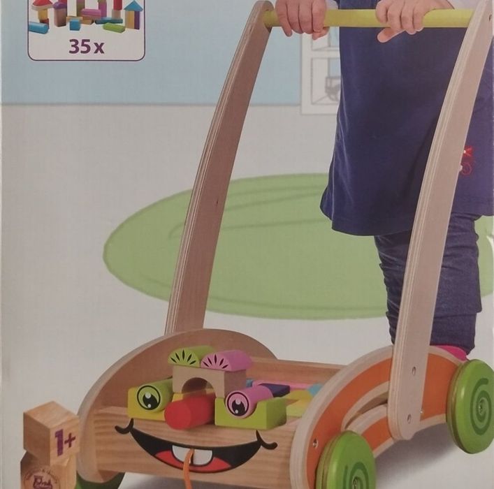 Дървена играчка за бутане