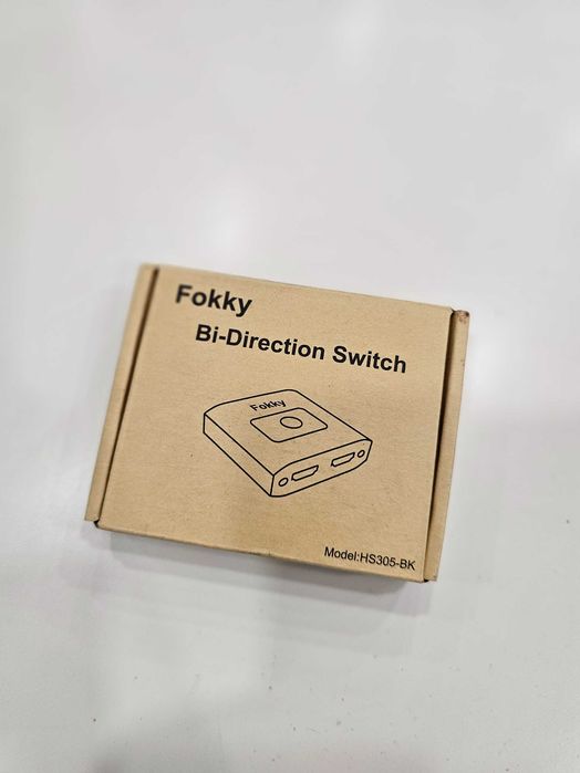 Fokky HDMI Switch/Splitter 4K 60Hz – двуканален алуминиев HDMI адаптер
