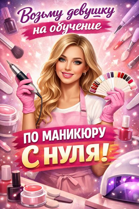 Обучение маникюру!