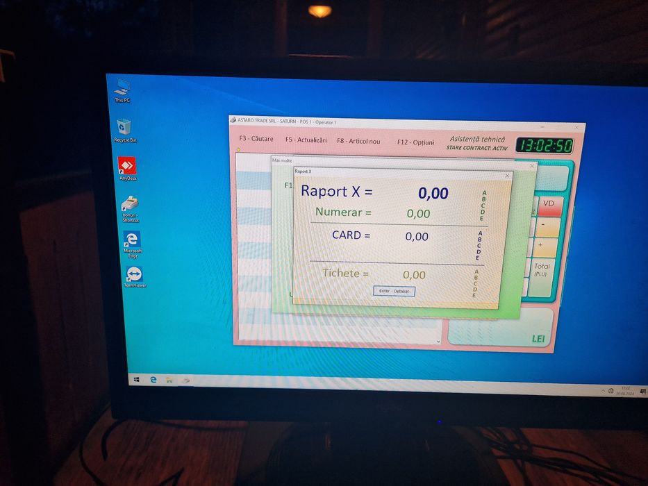 Vând sistem complet POS+sertar bani pentru  restaurant/bar/magazine