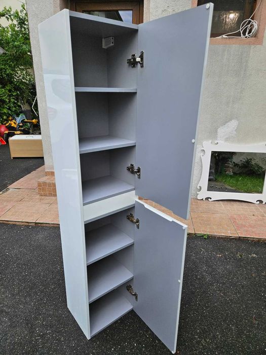 Pachet Mobilier/Sanitare Baie, Cada Freestanding, Baterie Cada Freestanding, Dulap, Oglinda