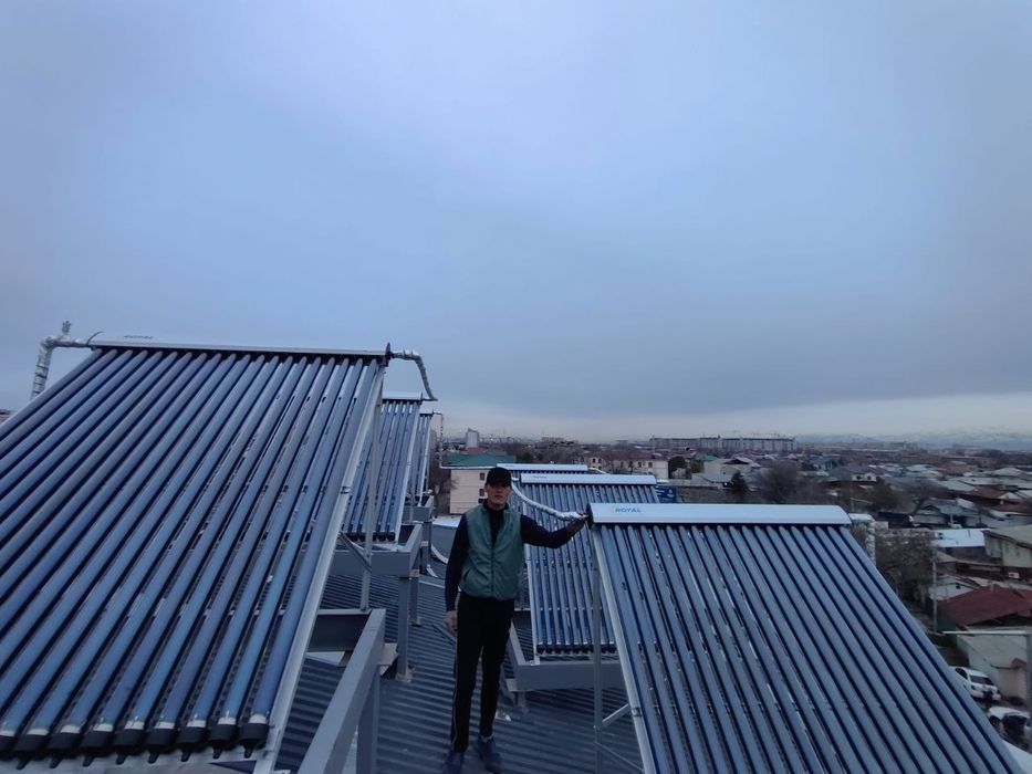 Солнечный ваданагриател установка QUYOSH SUV ISITKICHLARI O'RNATISH