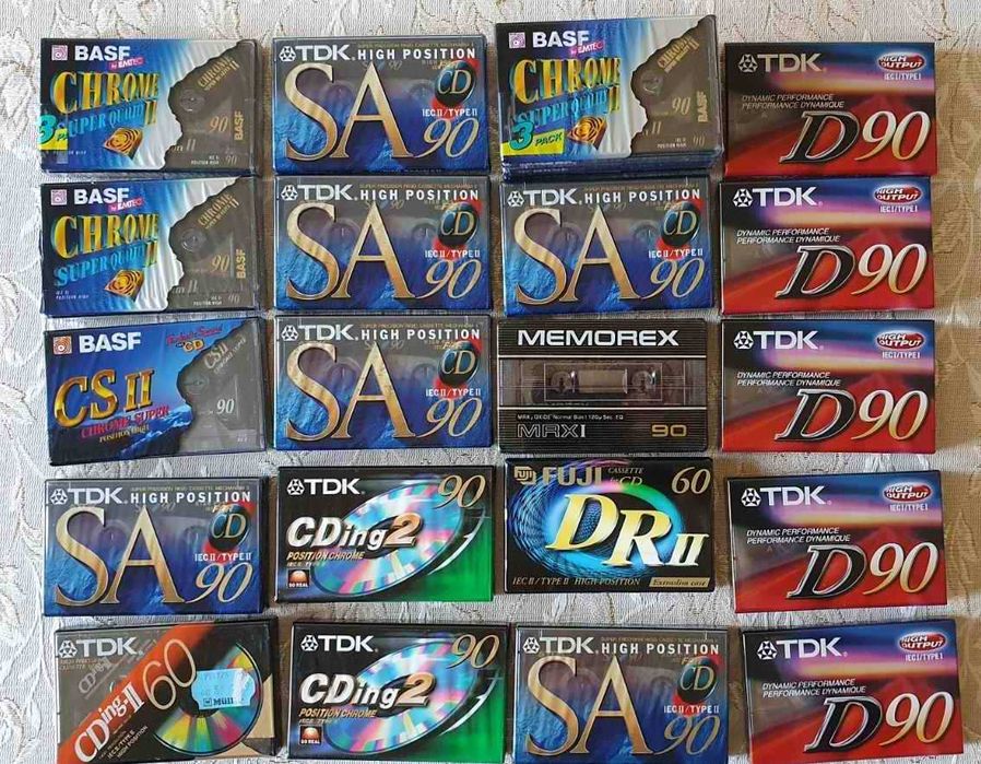Нови аудио касети TDK MA-R,  Sony, Fuji, Denon, BASF, JVC, Maxell