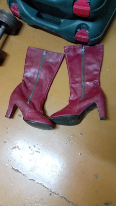 Сапоги женские кожа
