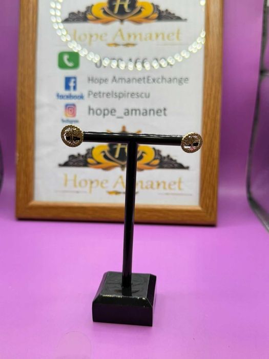 HOPE AMANET P2 - Cercei cu pietre nepretioase Aur Galben / 14K / 1.57GR