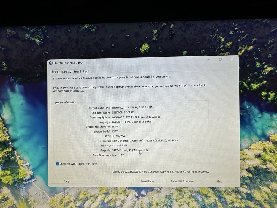 Lenovo core i5 kafolati bilan