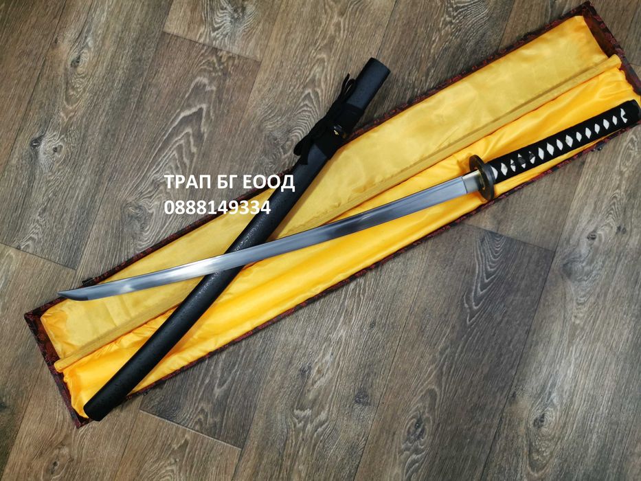 Остър меч Катана в три размера в комлект с кутия FULL TANG Katana