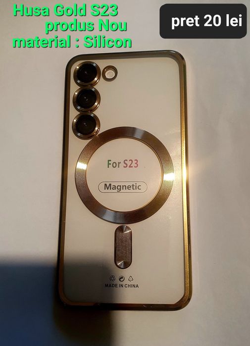 Husa Samsung s23 gold silicon/Nou