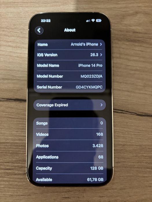 Iphone 14 PRO 128gb Alb impecabil