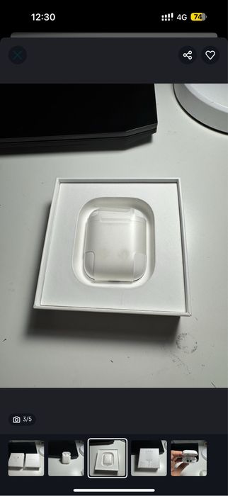 Продам кейс оригинал airpods 2
