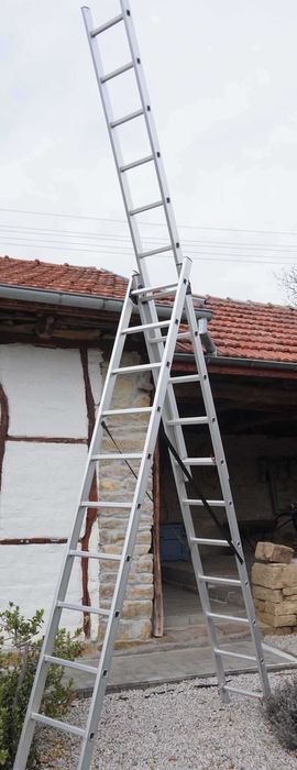 Стълба алуминиева трираменна професионална Aron 3х11