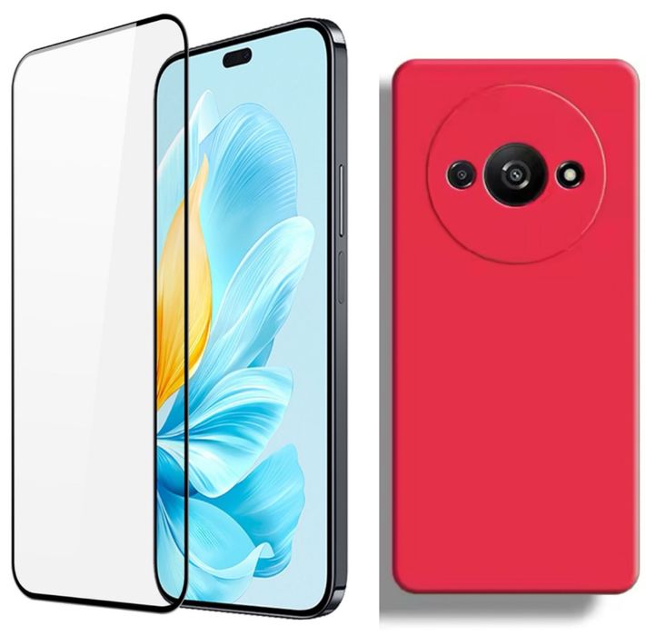 Husa Silicon Interior Fin +Folie Sticla/Silicon Xiaomi Redmi A3 A5 14C