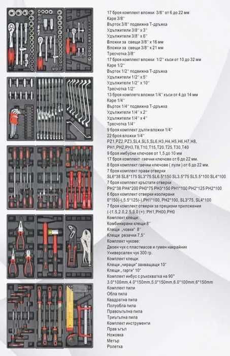 Количка за инструменти OSAKA - празна, 156 и 196 инструмента
