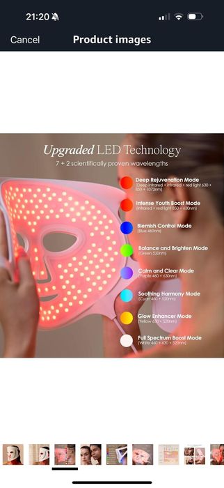 Lumalux Face mask masca cu infrarosu depigmentare Noua