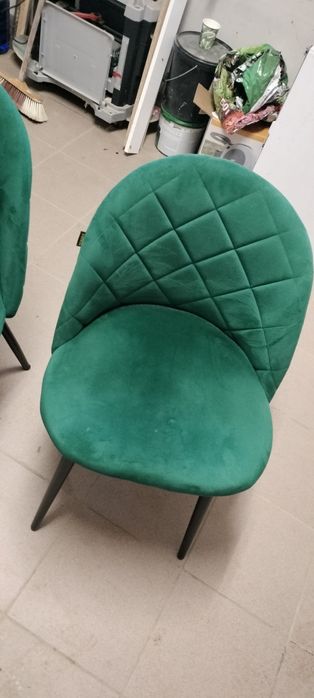 Scaune bucătărie catifea - 5 buc