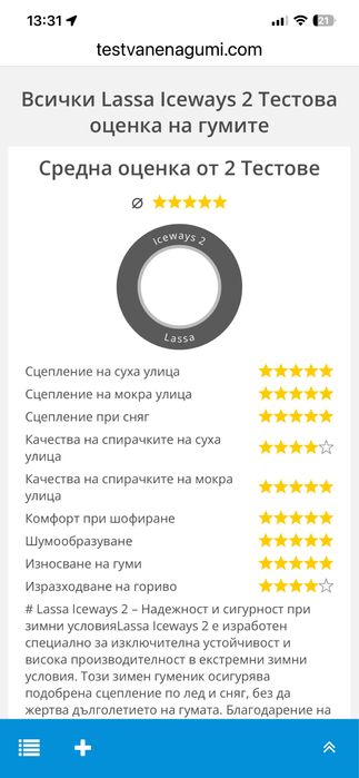 Зимни гуми с алуминиеви джанти Lassa ICEWAYS 2 205/55/16