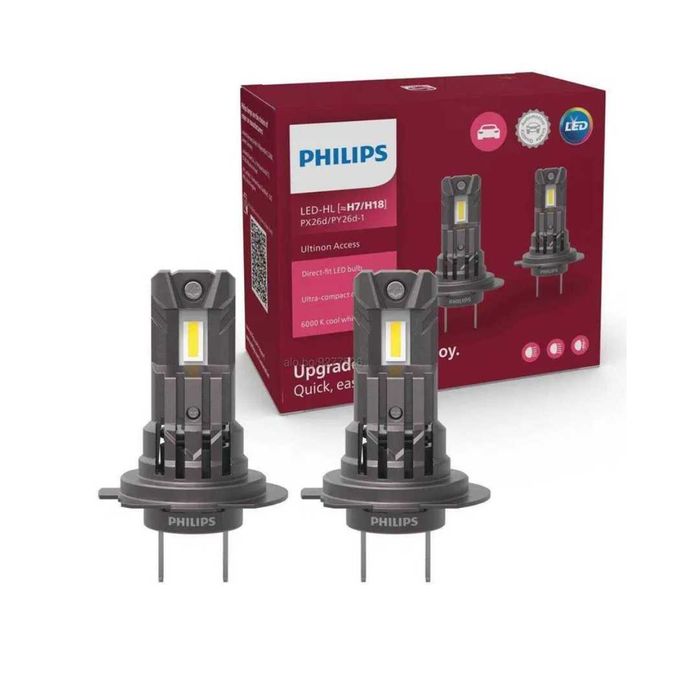 LED крушки PHILIPS H7/H18 Ultinon Access 12V 16W Комплект 2БР.