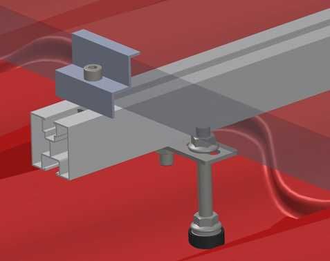 KIT Structura montaj 3 panouri solare fotovoltaice acoperis metalic