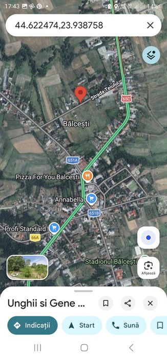 Teren intravilan Bălcești