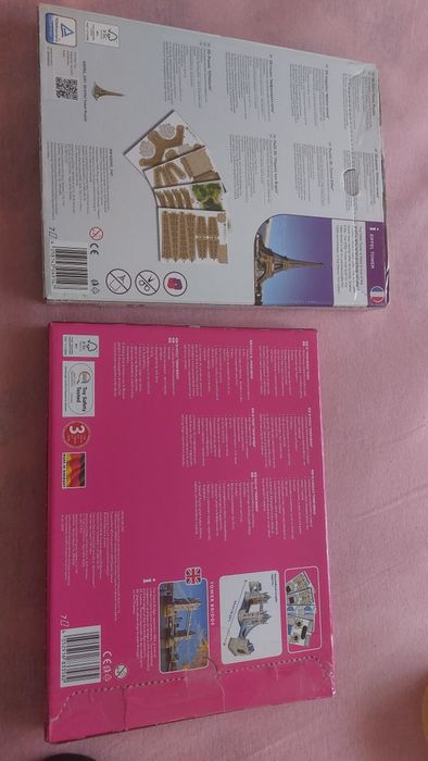 2 seturi puzzle 3D Turnul Eiffel & Tower Bridge