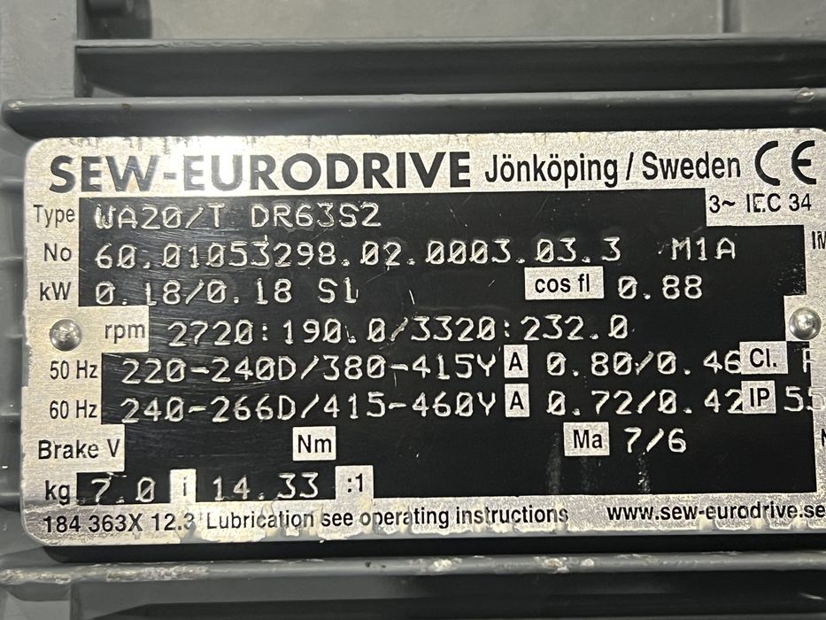 Мотор-редуктори SEW 0.18 0.25 kW