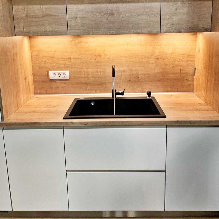 Chiuveta bucatarie granit CookingAid Cube ON7610 Neagra / Black Metal