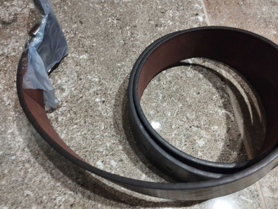 Кафяв колан от изкуствена кожа