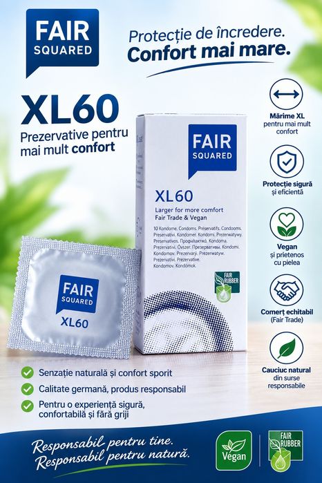 Prezervative Fair Squared XL 60