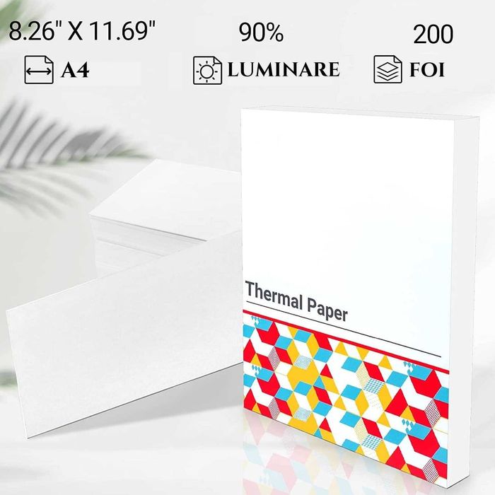 Foi Termice A4 Phomeno, 200 Bucati, Hartie Speciala