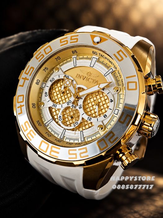 INVICTA Pogo White/Gold 50 mm, Инвикта нов мъжки часовник