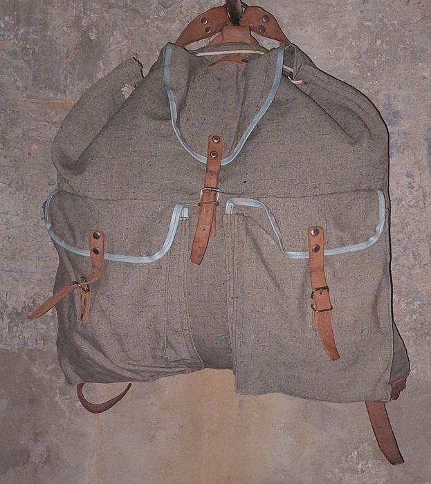 Стара българска брезентова раница 3 бр.