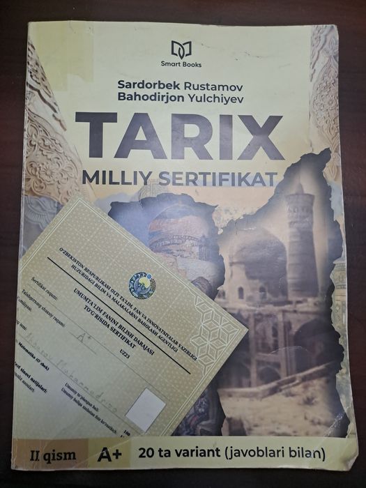 Tarix milliy sertifikat uchun kitob 2-qism SARDOR RUSTAMOV