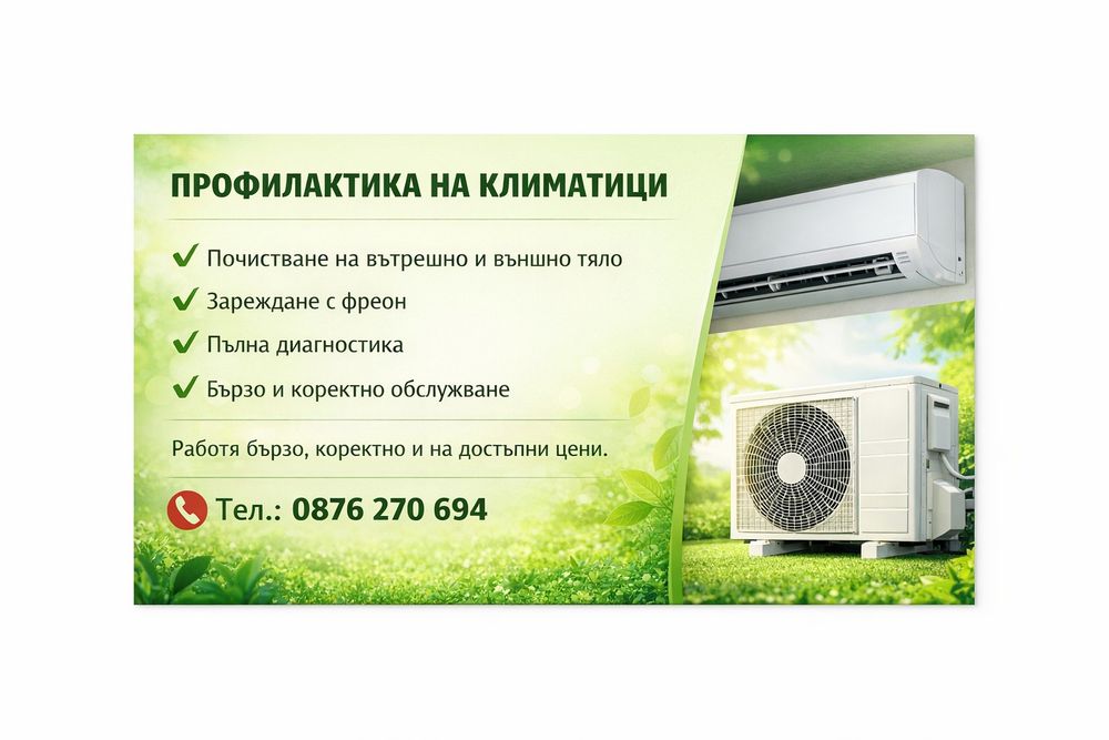 Профилактика на климатици Пазарджик   ЧИСТО • БЪРЗО • НА МЯСТО
