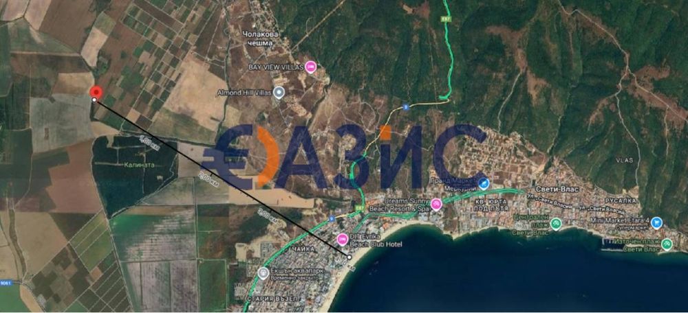 Парцел урбанинизиран, с. Кошарица 7601кв. м., цена 48000 евро