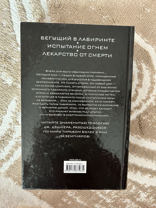 Книга «Бегущий в лабиринте» Джеймс Дэшнер