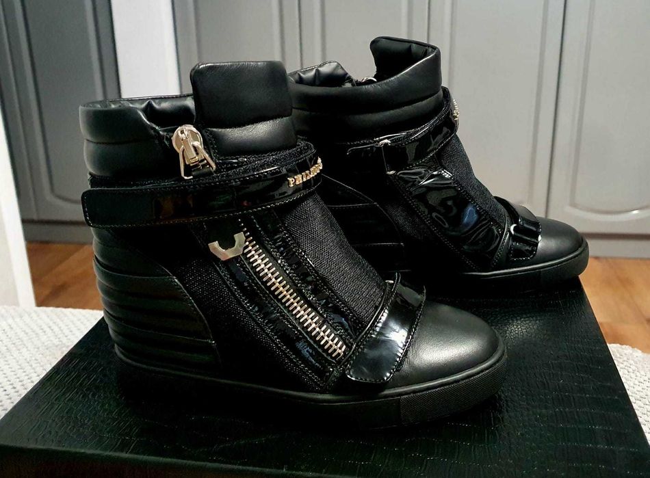 Papuci cu platforma Philipp Plein